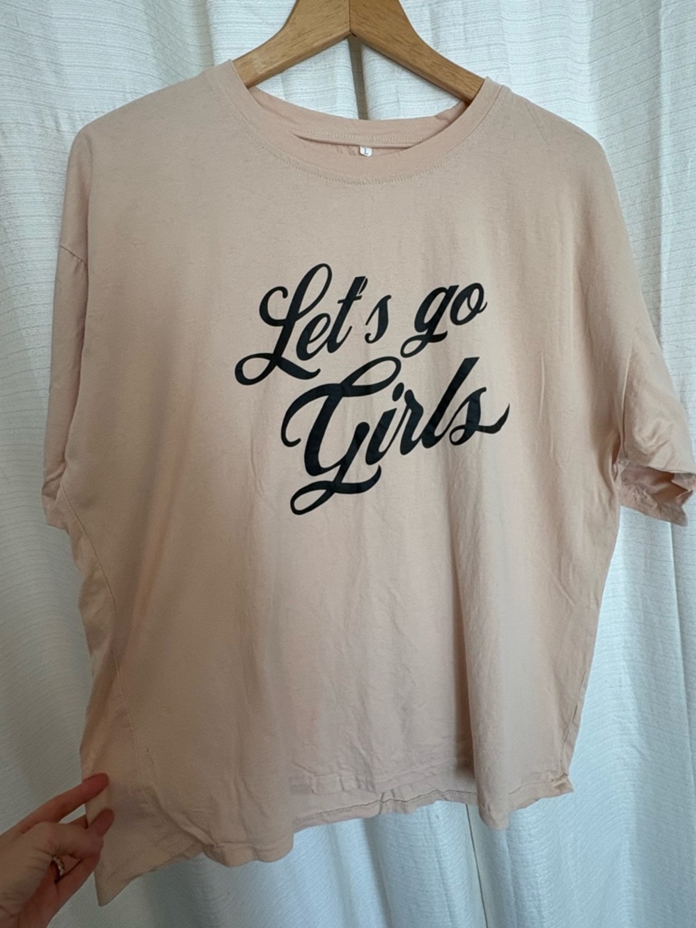 Amazon Light Pink Graphic Tee "Let's Go Girls"
